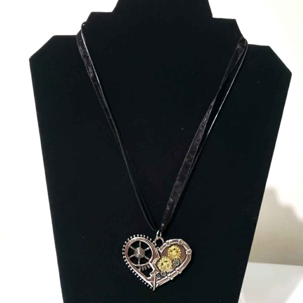 Steampunk Broken Heart Necklace